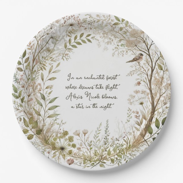 Ethereal Enchanted Forest Paper Plates (Front)