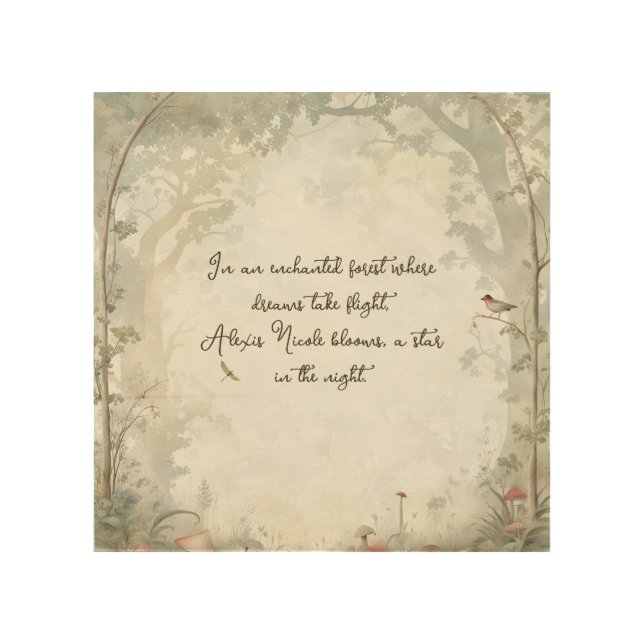 Ethereal Enchanted Forest Wood Wall Art (Front)