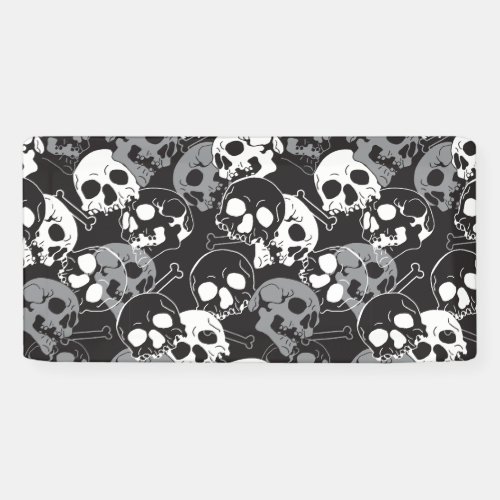 Ethereal Enigma Intricate Patterned Skull Design Banner