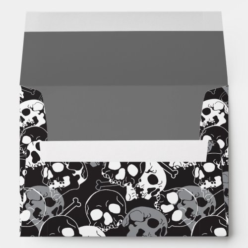 Ethereal Enigma Intricate Patterned Skull Design Envelope