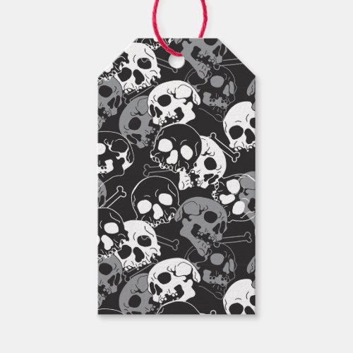 Ethereal Enigma Intricate Patterned Skull Design Gift Tags