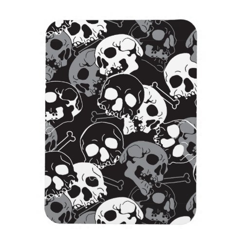 Ethereal Enigma Intricate Patterned Skull Design Magnet