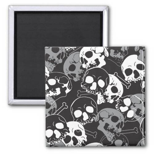 Ethereal Enigma Intricate Patterned Skull Design Magnet