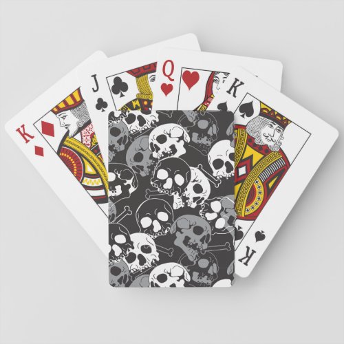 Ethereal Enigma Intricate Patterned Skull Design Poker Cards