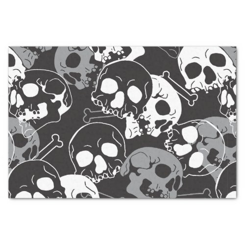 Ethereal Enigma Intricate Patterned Skull Design Tissue Paper