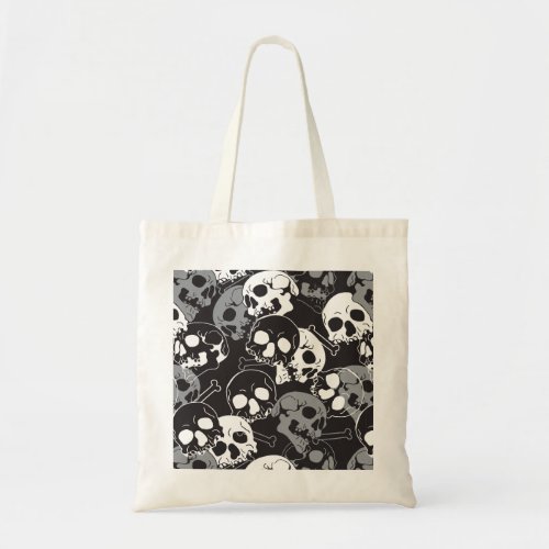 Ethereal Enigma Intricate Patterned Skull Design Tote Bag