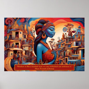 Ethereal Essence: African Dreams Portrait Poster