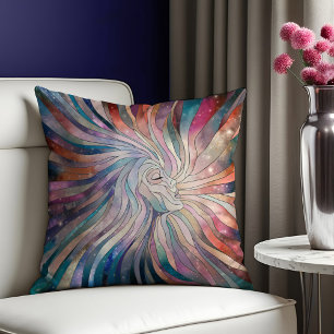 Ethereal Essence - Mosaic Art Throw Pillow