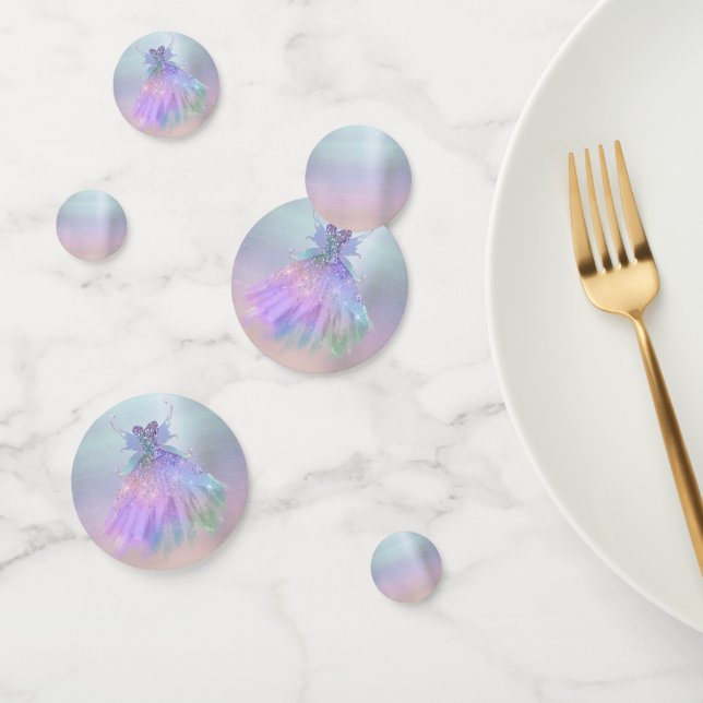Ethereal Fairy Gown | Rainbow Ombre Pastel Sheen Confetti (Group)