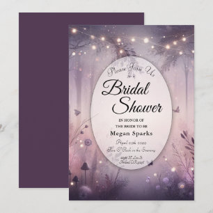 Ethereal Fairy Lights Forest Bridal Shower Invitation