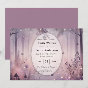 Ethereal Fairy Lights Forest Wedding Invitation