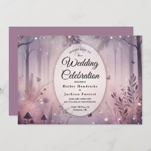 Ethereal Fairy Lights Forest Wedding Invitation