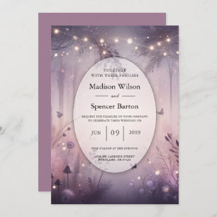 Ethereal Fairy Lights Forest Wedding Invitation