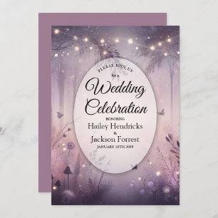 Ethereal Fairy Lights Forest Wedding Invitation
