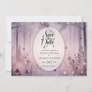Ethereal Fairy Lights Forest Wedding Save The Date