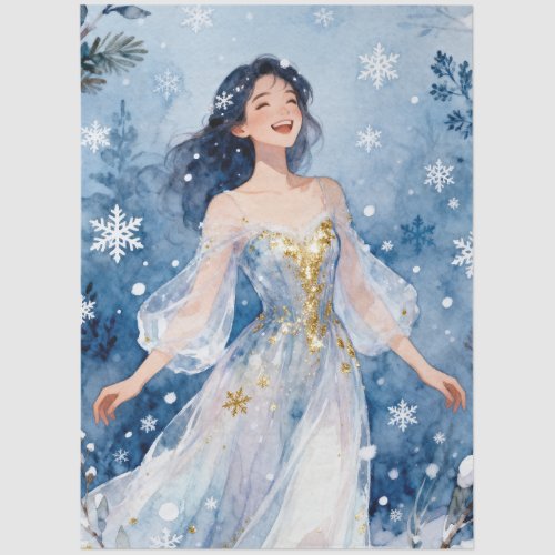 Ethereal Fairy Winter Snowflake Fantasy TMF26 Tissue Paper