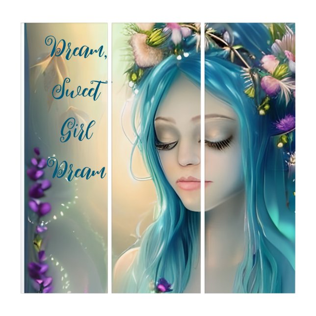 Ethereal Fantasy Art | Beautiful Blue Fairy  (Front)