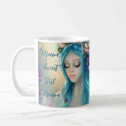 Ethereal Fantasy Art  Beautiful Blue Fairy  Coffee Mug