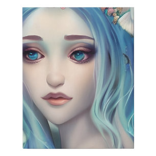 Ethereal Fantasy Art   Beautiful Fairy Birthday Faux Canvas Print