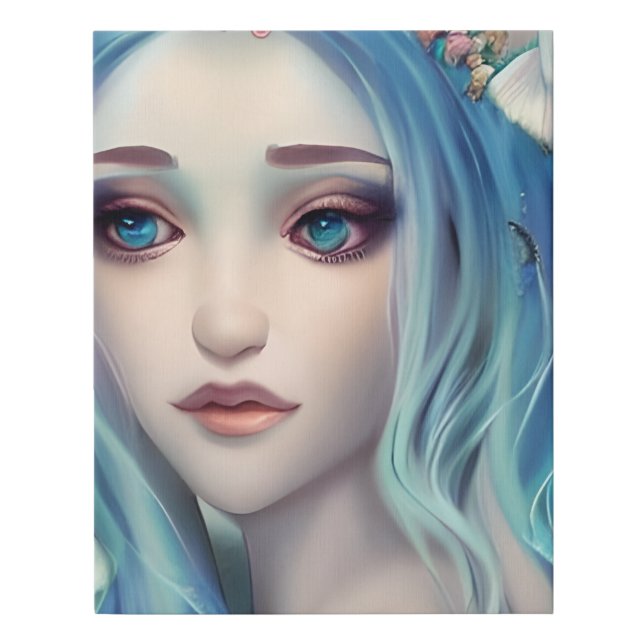 Ethereal Fantasy Art | Beautiful Fairy Birthday Faux Canvas Print (Front)