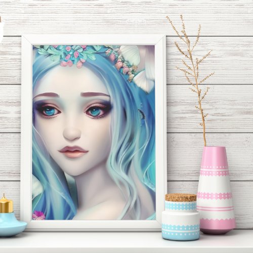 Ethereal Fantasy Art  Beautiful Fairy Birthday Poster