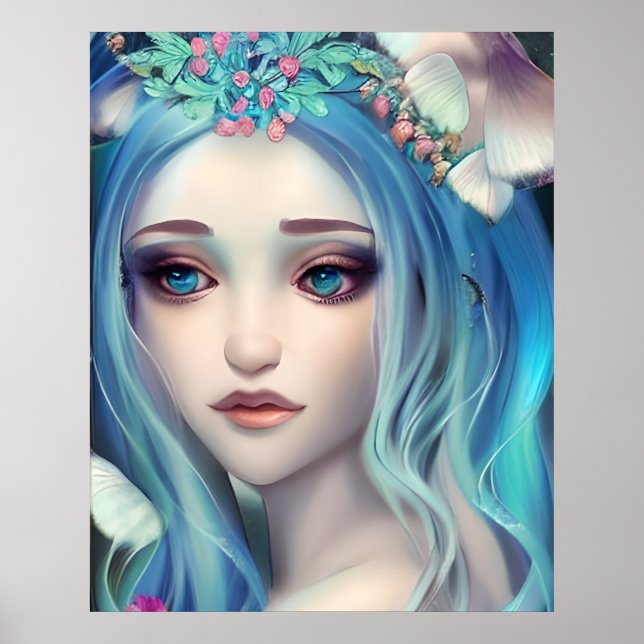 Ethereal Fantasy Art | Beautiful Fairy Birthday Poster (Front)