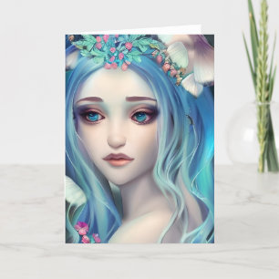 Ethereal Fantasy Art   Beautiful Fairy Letterpress Thank You Card