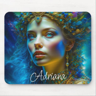 Ethereal Fantasy Art Princess Goddess and Jewels Mouse Pad