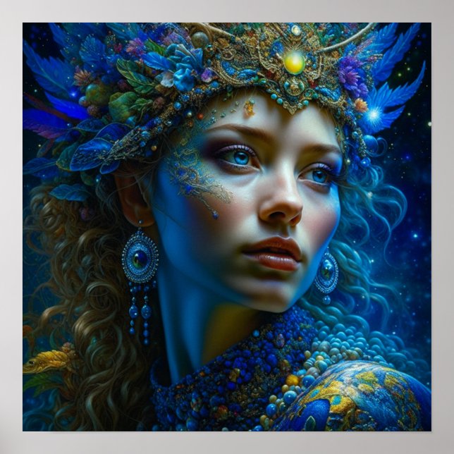 Ethereal Fantasy Art Princess Warrior Mystical Poster (Front)