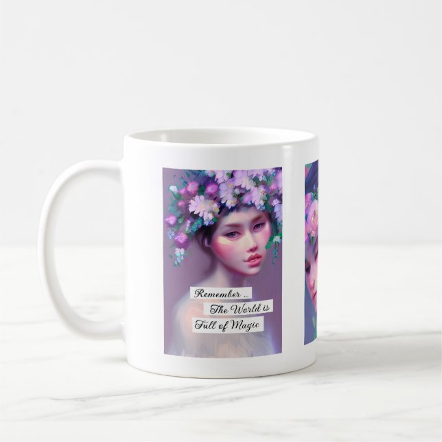Ethereal Fantasy Fairytale Art | Pretty Women  Coffee Mug (Left)