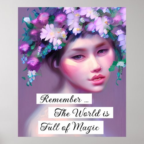 Ethereal Fantasy Fairytale Art  Pretty Women  Poster