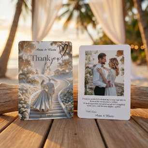 Ethereal Fantasy Romantic Wedding Thank You Card