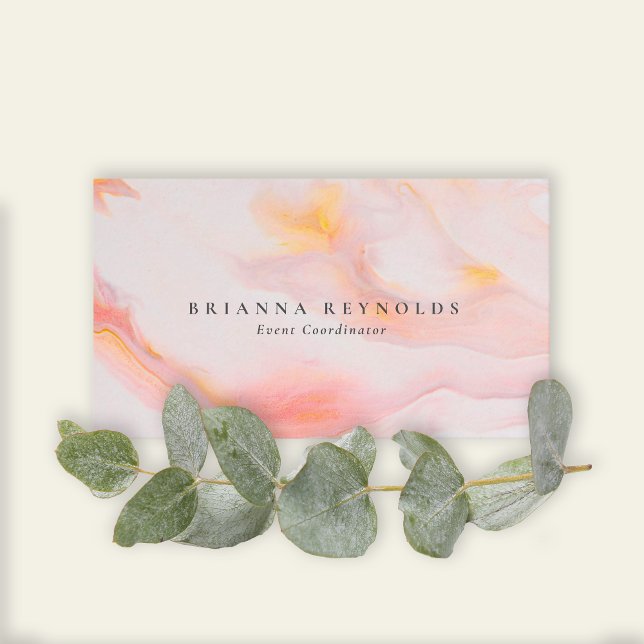 Ethereal Feminine Pink Marble Business Card (Creator Uploaded)