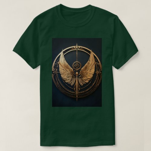 Ethereal Flight Abstract Wing Line Art T_Shirt
