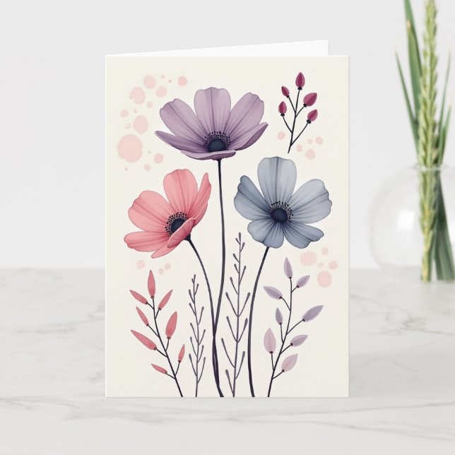 Ethereal Floral Mothers Day Card (Front)