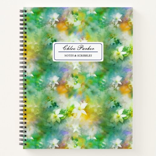 Ethereal Floral Strokes Notebook