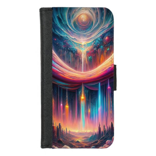 Ethereal Flow Abstract Euphoria  iPhone 87 Wallet Case