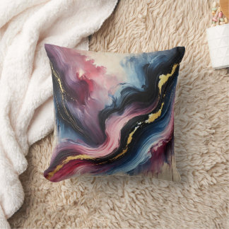 Ethereal Flow – Elegant Abstract Art  Throw Pillow