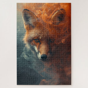 Ethereal Fox in Smoke & Mist – Mystical Puzzle