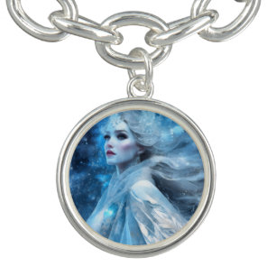 Ethereal Frozen Snow Queen Fantasy Art Bracelet