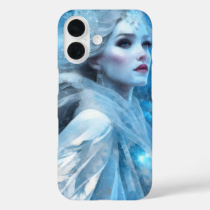Ethereal Frozen Snow Queen Fantasy Art iPhone 16 Case