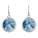 Ethereal Frozen Snow Queen Fantasy Art Earrings