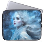 Ethereal Frozen Snow Queen Fantasy Art Laptop Sleeve
