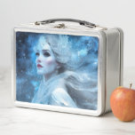 Ethereal Frozen Snow Queen Fantasy Art Metal Lunch Box