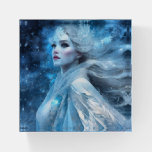 Ethereal Frozen Snow Queen Fantasy Art Paperweight