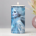 Ethereal Frozen Snow Queen Fantasy Art Pillar Candle