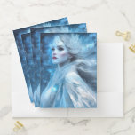 Ethereal Frozen Snow Queen Fantasy Art Pocket Folder