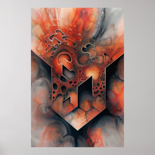 Ethereal Fusion Abstract Vortex Poster