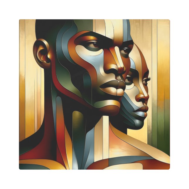 Ethereal Fusion - Modern Abstract Metal Wall Art (Front)