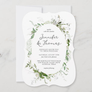 Ethereal Garden Greenery Botanical Wedding Invitation